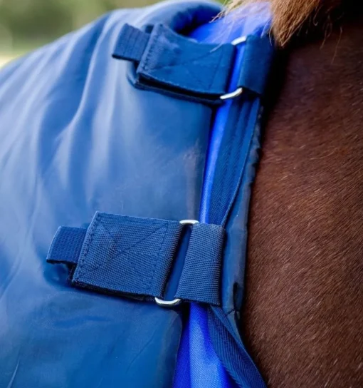 Horseware Ireland Amigo Hero Ripstop Plus 100g - Blue/Navy & Grey< Regndekken
