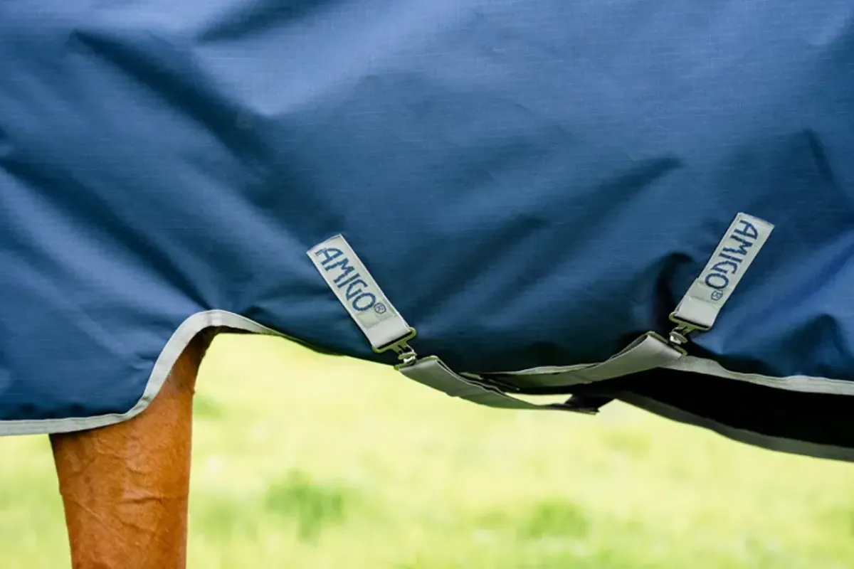 Horseware Ireland Amigo Ripstop 900D 50g - Navy/Titanium Grey< Regndekken