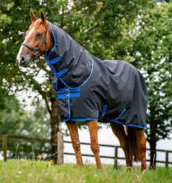 Horseware Ireland Amigo Ripstop 900D Plus 100g - Black/Classic Blue< Regndekken