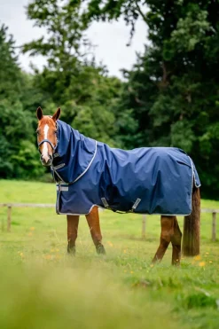 Horseware Ireland Amigo Ripstop 900D Plus Ponni 200gr - Navy/Titanium Grey< Regndekken