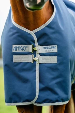 Horseware Ireland Amigo Ripstop 900D Plus Ponni 200gr - Navy/Titanium Grey< Regndekken