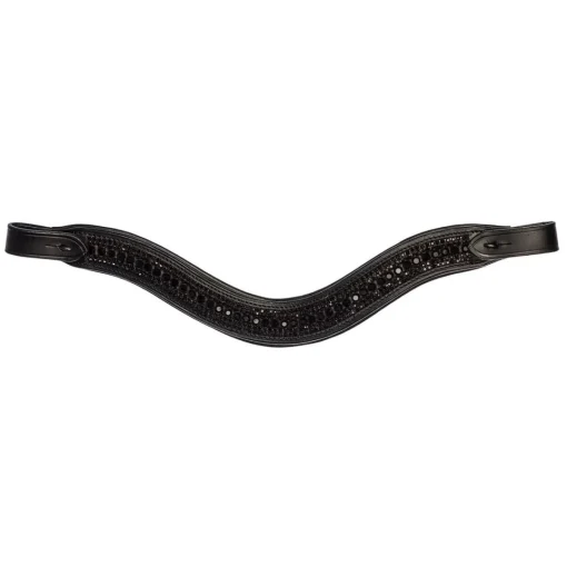 Eques Bølgeformet Pannereim Black Edition med e Krystaller< Pannebånd