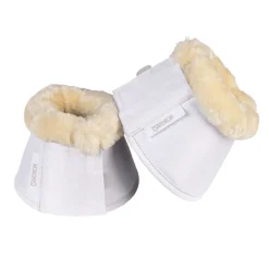 Eskadron kopper i stoff m/synt saueskinn< Belegg