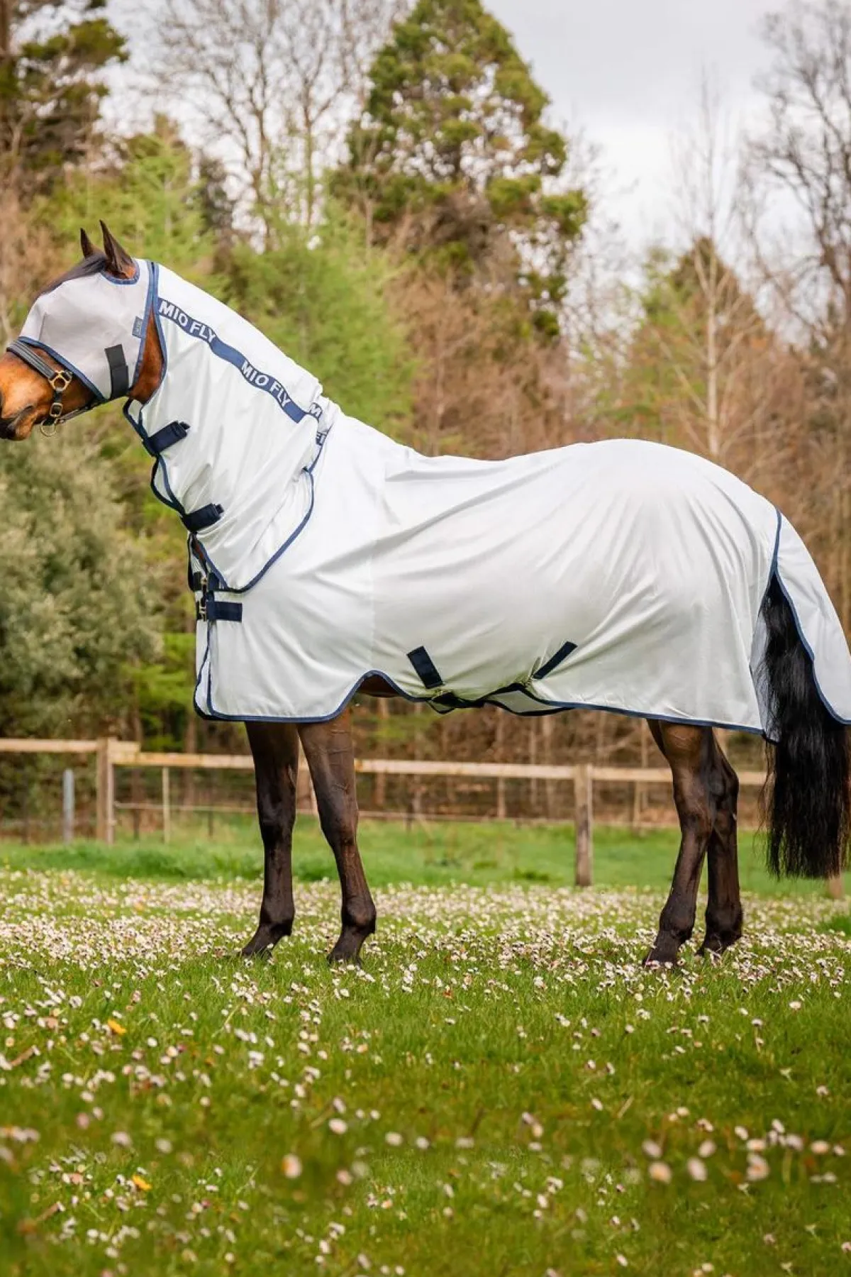 Horseware Ireland Horseware Mio Fly Rug - Lunar Rock/Navy< Insektsdekken