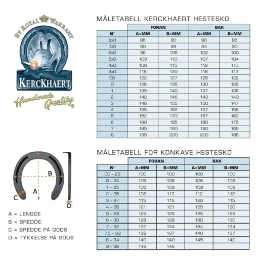 Kerckhaert DF special framsko 4 hull - 2 pakk< Hestesko Og Tilbehør