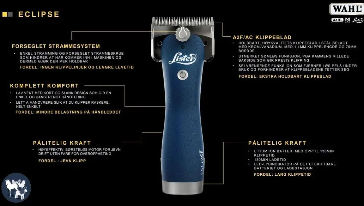 Lister Eclipse Klippemaskin< Klippemaskin