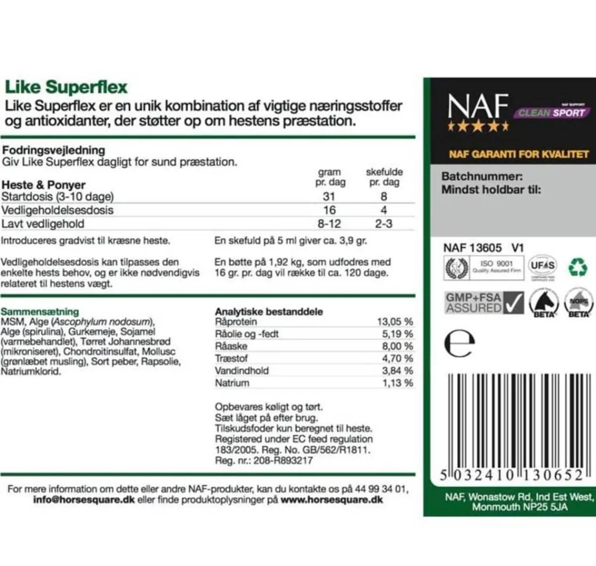 NAF Pro Superflex- 2,04 kg< Tilskudd Til Ledd/muskler/sener