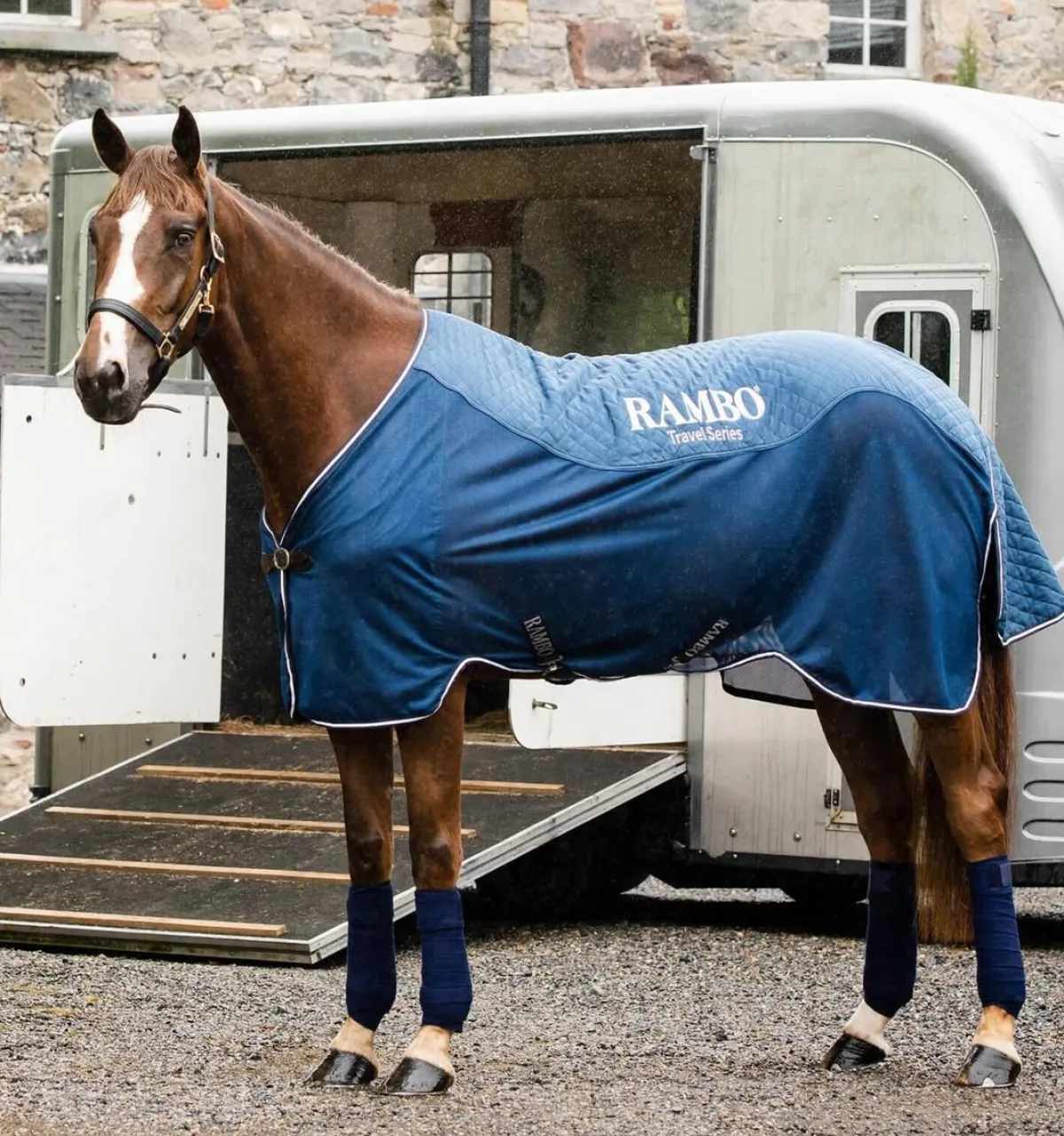 Horseware Ireland Rambo Transportdekken 50gram - Navy/Silver< Svettedekken