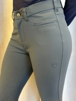 Vestrum Syracuse Ridebukser Kne Grip Dark Grey/Blue Navy< Ridebukser Til Dame